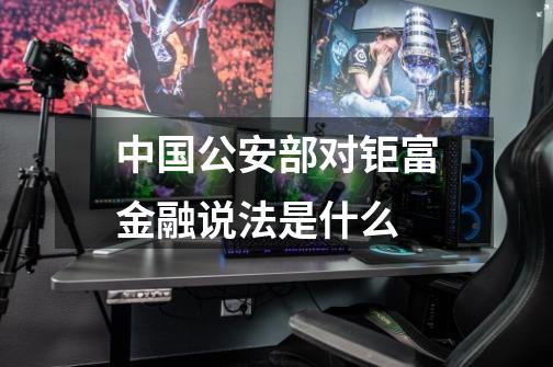 中国公安部对钜富金融说法是什么-第1张-游戏信息-龙启网