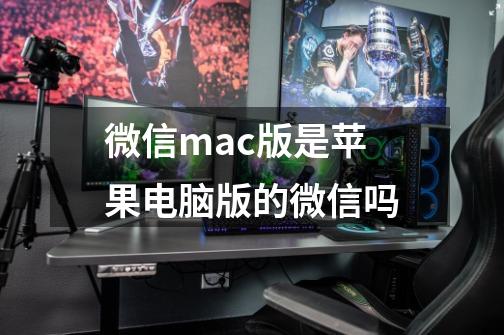 微信mac版是苹果电脑版的微信吗-第1张-游戏信息-龙启网