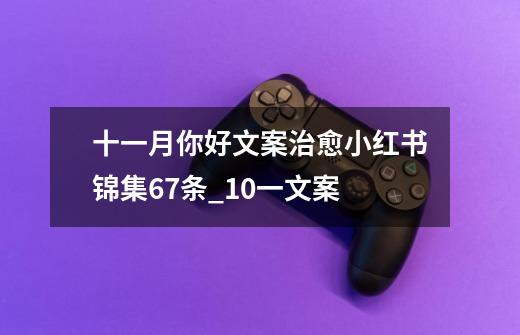 十一月你好文案治愈小红书锦集67条_10一文案-第1张-游戏信息-龙启网