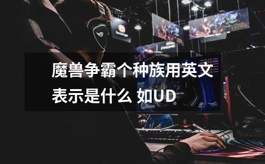 魔兽争霸个种族用英文表示是什么 如UD-第1张-游戏信息-龙启网