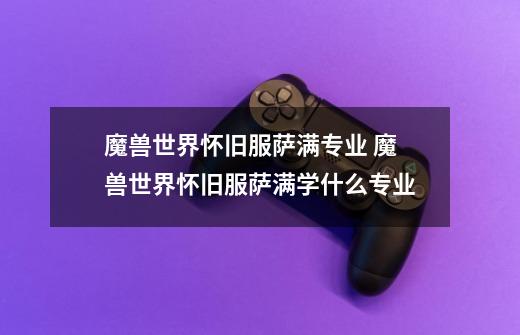 魔兽世界怀旧服萨满专业 魔兽世界怀旧服萨满学什么专业-第1张-游戏信息-龙启网