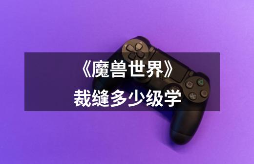 《魔兽世界》裁缝多少级学-第1张-游戏信息-龙启网