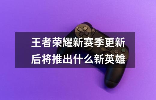王者荣耀新赛季更新后将推出什么新英雄-第1张-游戏信息-龙启网