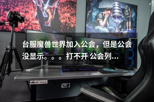 台服魔兽世界加入公会,但是公会没显示。。。打不开 公会列表,不能公会说话,这是为什么-第1张-游戏信息-龙启网