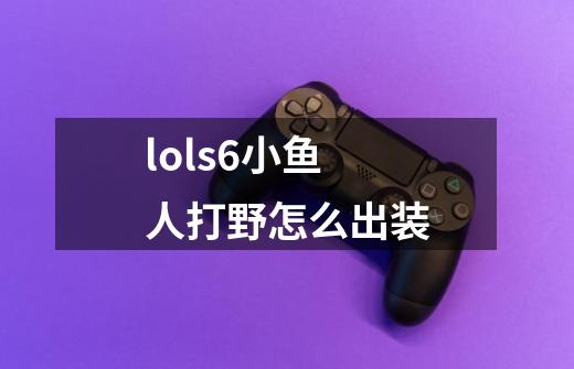 lols6小鱼人打野怎么出装-第1张-游戏信息-龙启网