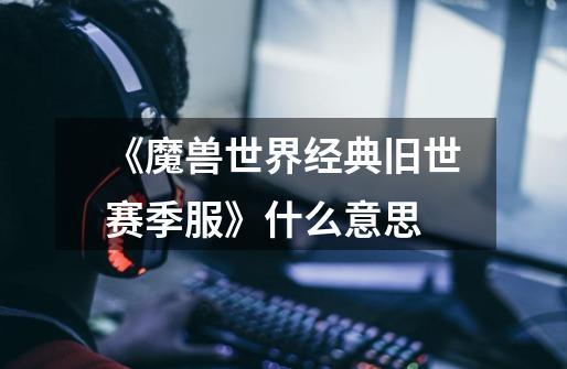 《魔兽世界经典旧世赛季服》什么意思-第1张-游戏信息-龙启网
