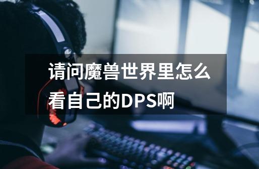 请问魔兽世界里怎么看自己的DPS啊-第1张-游戏信息-龙启网