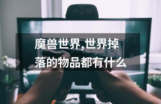 魔兽世界,世界掉落的物品都有什么-第1张-游戏信息-龙启网