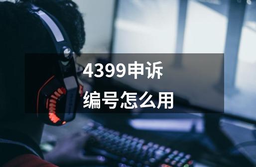 4399申诉编号怎么用-第1张-游戏信息-龙启网