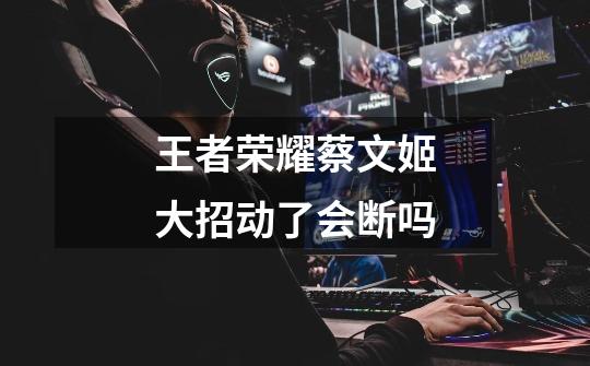 王者荣耀蔡文姬大招动了会断吗-第1张-游戏信息-龙启网