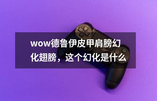 wow德鲁伊皮甲肩膀幻化翅膀，这个幻化是什么-第1张-游戏信息-龙启网