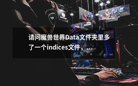 请问魔兽世界Data文件夹里多了一个indices文件,这是什么文件-第1张-游戏信息-龙启网