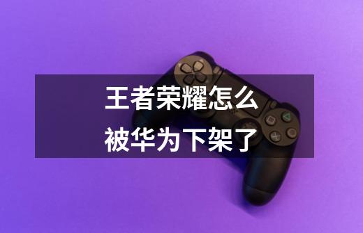 王者荣耀怎么被华为下架了-第1张-游戏信息-龙启网