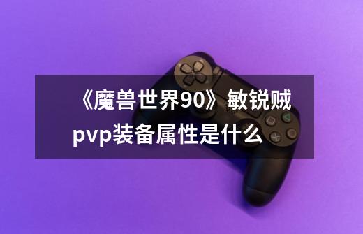 《魔兽世界9.0》敏锐贼pvp装备属性是什么-第1张-游戏信息-龙启网
