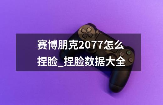 赛博朋克2077怎么捏脸_捏脸数据大全-第1张-游戏信息-龙启网
