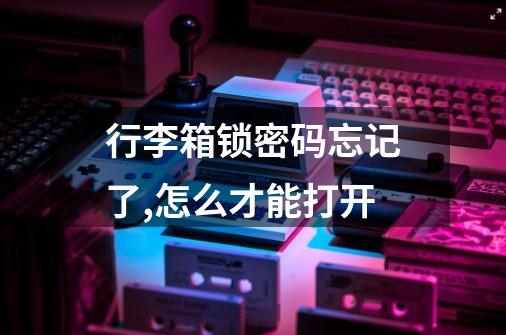 行李箱锁密码忘记了,怎么才能打开-第1张-游戏信息-龙启网