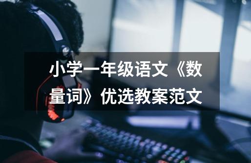 小学一年级语文《数量词》优选教案范文-第1张-游戏信息-龙启网