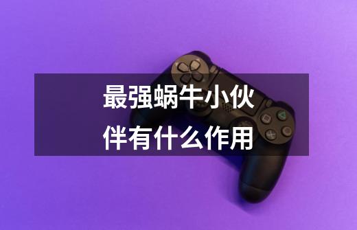 最强蜗牛小伙伴有什么作用-第1张-游戏信息-龙启网