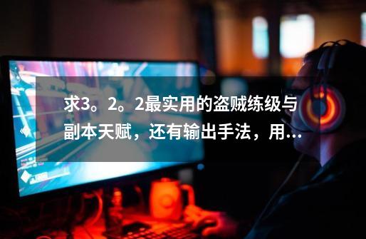 求3。2。2最实用的盗贼练级与副本天赋，还有输出手法，用毒也说一下。-第1张-游戏信息-龙启网