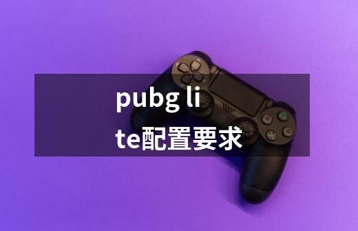 pubg lite配置要求-第1张-游戏信息-龙启网