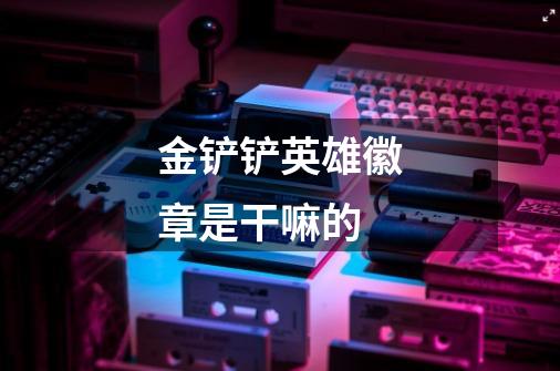 金铲铲英雄徽章是干嘛的-第1张-游戏信息-龙启网