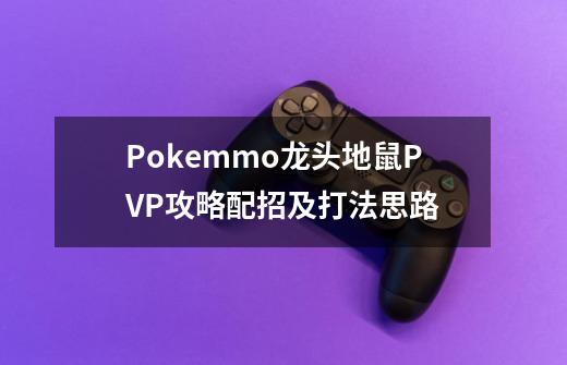 Pokemmo龙头地鼠PVP攻略配招及打法思路-第1张-游戏信息-龙启网