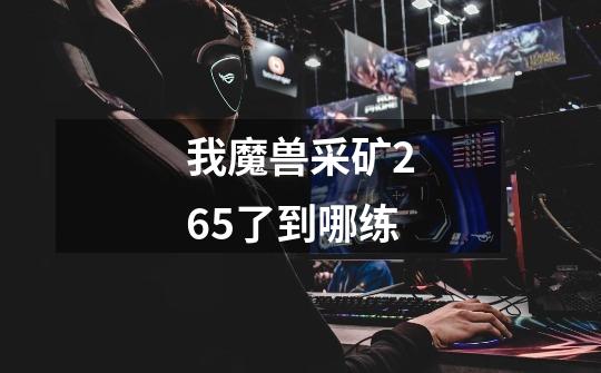 我魔兽采矿265了到哪练-第1张-游戏信息-龙启网