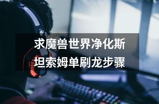 求魔兽世界净化斯坦索姆单刷龙步骤-第1张-游戏信息-龙启网