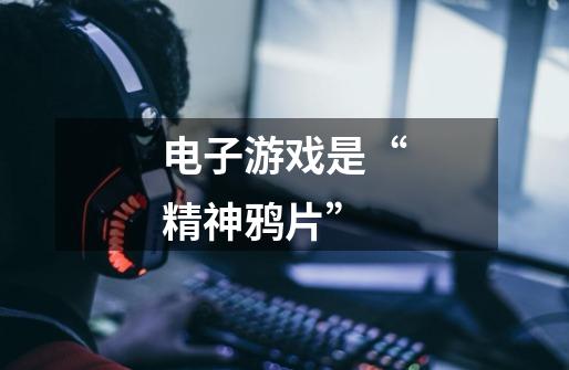 电子游戏是“精神鸦片”-第1张-游戏信息-龙启网