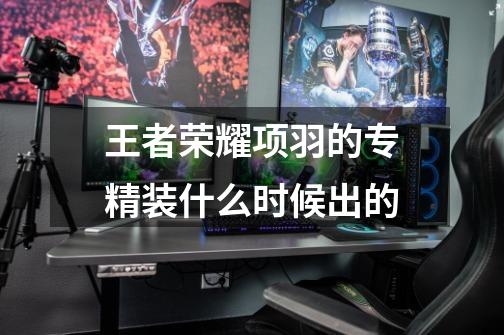 王者荣耀项羽的专精装什么时候出的-第1张-游戏信息-龙启网