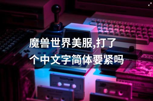 魔兽世界美服,打了个中文字简体要紧吗-第1张-游戏信息-龙启网