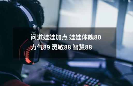 问道娃娃加点 娃娃体魄80 力气89 灵敏88 智慧88-第1张-游戏信息-龙启网