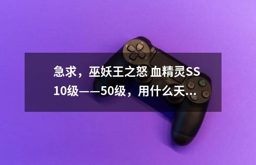 急求，巫妖王之怒 血精灵SS 10级——50级，用什么天赋练级最好-第1张-游戏信息-龙启网