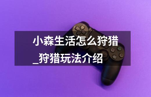 小森生活怎么狩猎_狩猎玩法介绍-第1张-游戏信息-龙启网