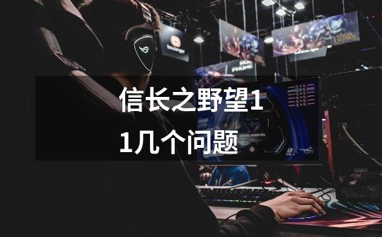 信长之野望11几个问题-第1张-游戏信息-龙启网