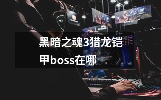 黑暗之魂3猎龙铠甲boss在哪-第1张-游戏信息-龙启网