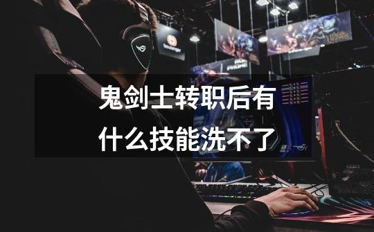 鬼剑士转职后有什么技能洗不了-第1张-游戏信息-龙启网