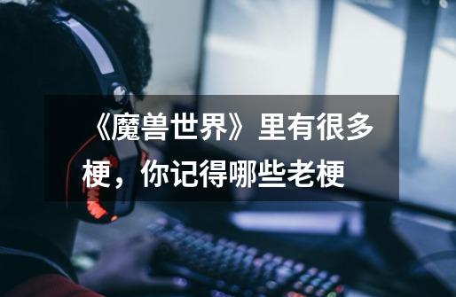《魔兽世界》里有很多梗,你记得哪些老梗-第1张-游戏信息-龙启网
