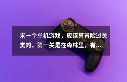 求一个单机游戏，应该算冒险过关类的，第一关是在森林里，有野猪和猴子，捡红色的兜子可以加石子也就是武-第1张-游戏信息-龙启网