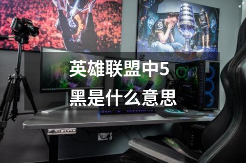 英雄联盟中5黑是什么意思-第1张-游戏信息-龙启网