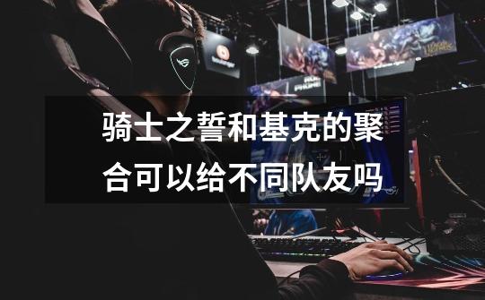 骑士之誓和基克的聚合可以给不同队友吗-第1张-游戏信息-龙启网