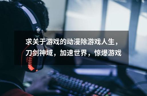求关于游戏的动漫除游戏人生，刀剑神域，加速世界，惊爆游戏-第1张-游戏信息-龙启网