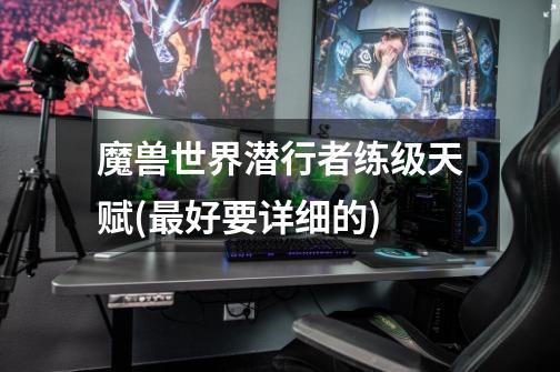 魔兽世界潜行者练级天赋(最好要详细的)-第1张-游戏信息-龙启网