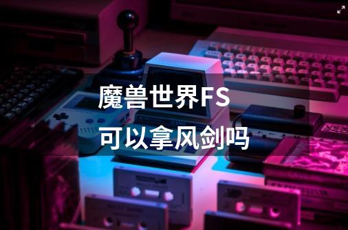魔兽世界FS可以拿风剑吗-第1张-游戏信息-龙启网