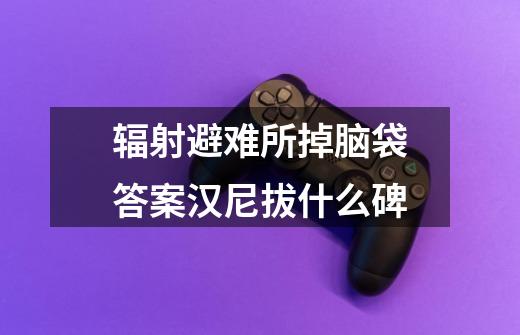 辐射避难所掉脑袋答案汉尼拔什么碑-第1张-游戏信息-龙启网