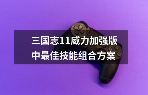 三国志11威力加强版中最佳技能组合方案-第1张-游戏信息-龙启网