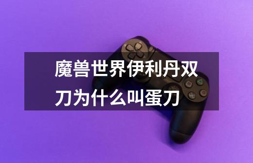 魔兽世界伊利丹双刀为什么叫蛋刀-第1张-游戏信息-龙启网
