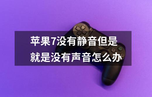苹果7没有静音但是就是没有声音怎么办-第1张-游戏信息-龙启网