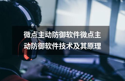 微点主动防御软件微点主动防御软件技术及其原理-第1张-游戏信息-龙启网
