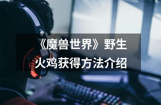 《魔兽世界》野生火鸡获得方法介绍-第1张-游戏信息-龙启网